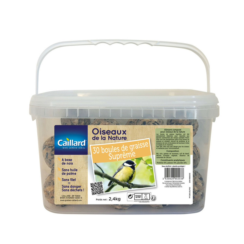 Seau boules de graisse suprême 30 x 80g