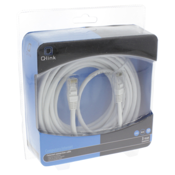 Q-Link UTP kabel CAT6 AWG26 2RJ45 10 meter wit