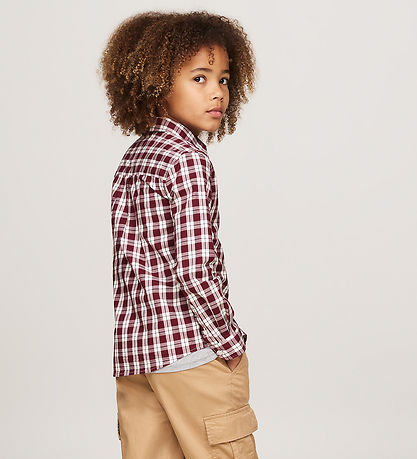 Tommy Hilfiger Hemd - Small Check Regular - Rouge Buffalo Che