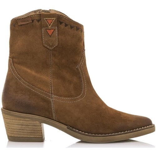 MTNG - Botines de tacÃ³n MUSTANG 52620 Mujer CUERO Marrón