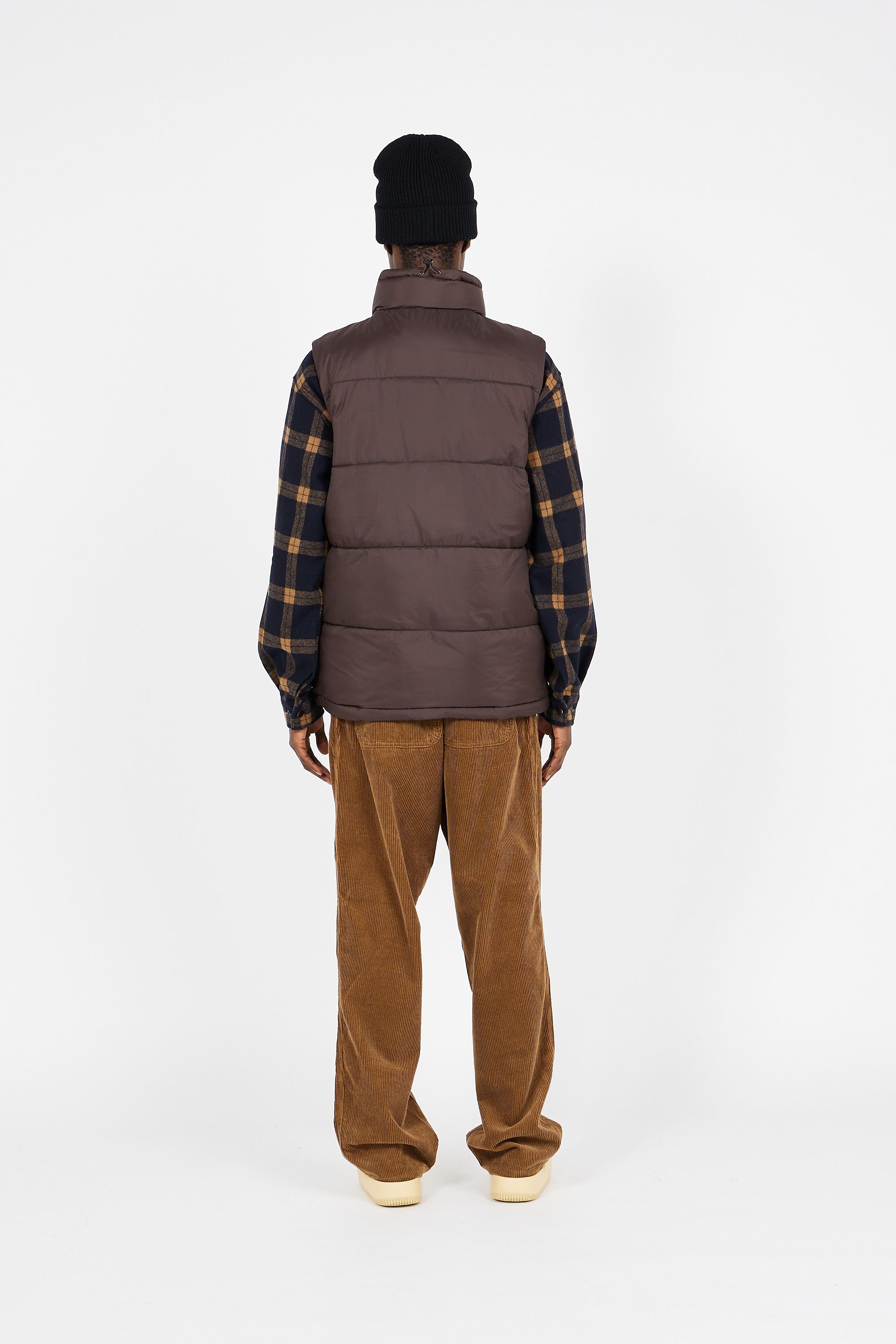 WASTED Veste SHIRT ZIP FEELER CHECK Marron