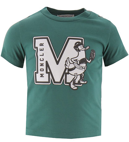 Moncler T-shirt -  Grøn/Hvid m. Print