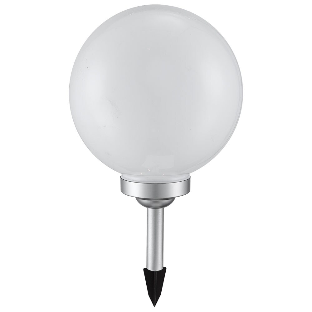 LED Solarleuchte, Kugel weiß, DM 25 cm, H 65 cm