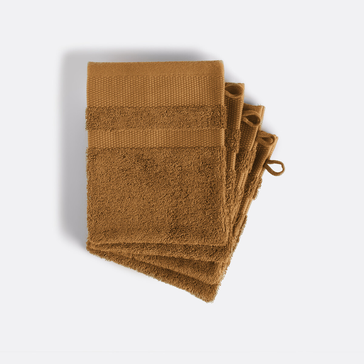 LA REDOUTE INTERIEURS<br>Conjunto de 4 panos de rosto em algodão penteado 600g/m2, Kheops