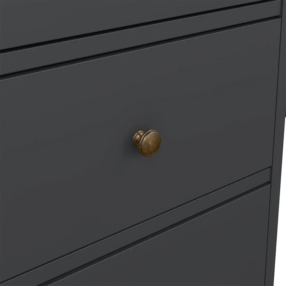 Hioshop Venedig bureau 3 lades mat grijs