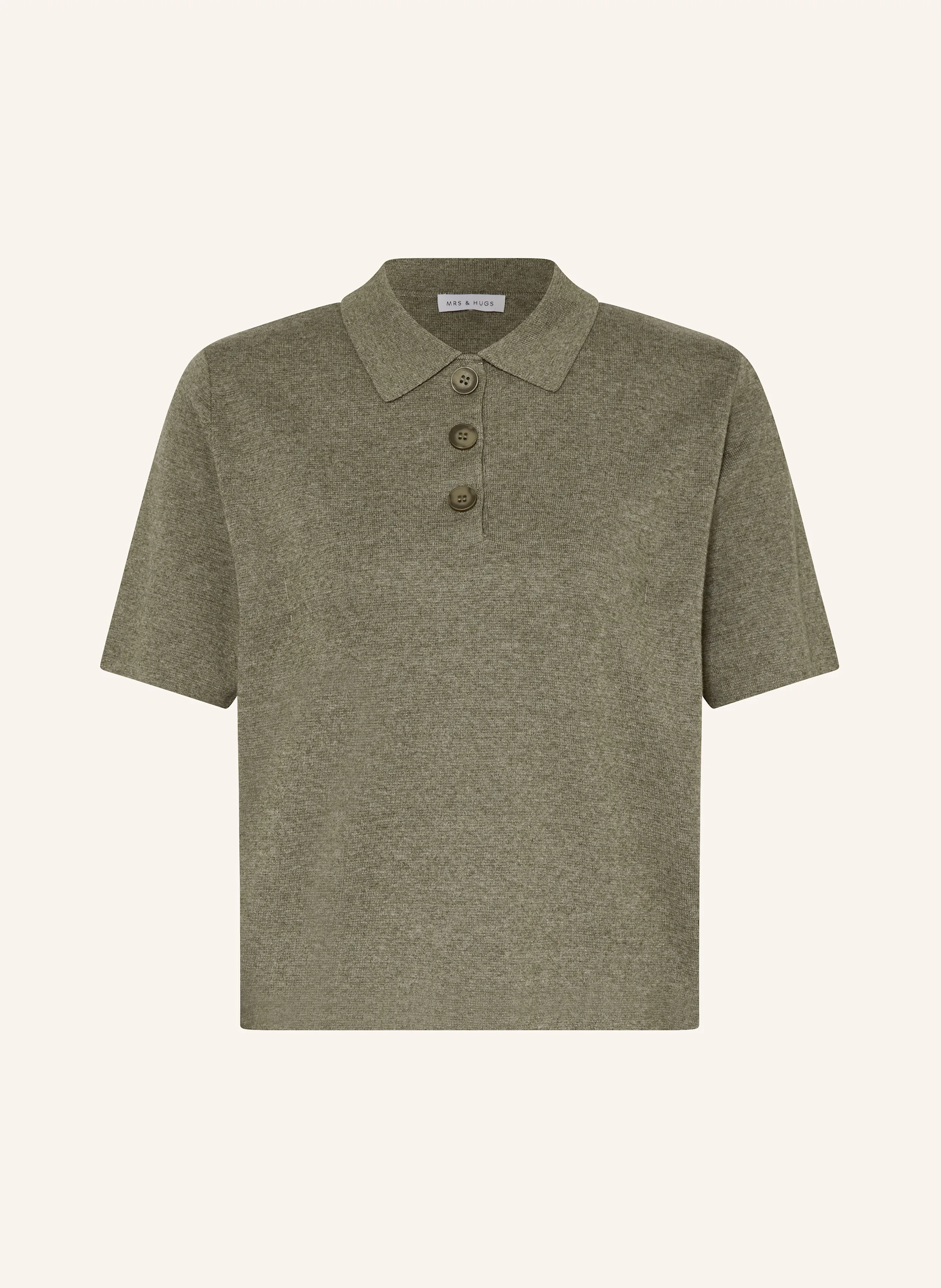 MRS & HUGS Strick-Poloshirt mit Leinen
