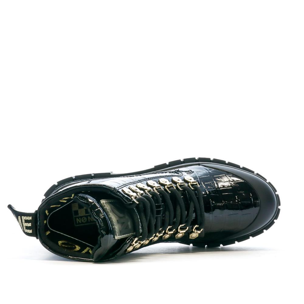 No Name Boots Noir Croco Femme No Name Kross Low