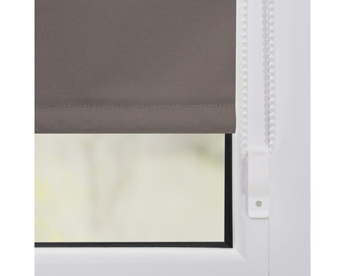 Lichtblick Thermo klemrolgordijn, taupe, 45x150 cm, zonder boren, inclusief klembeugels