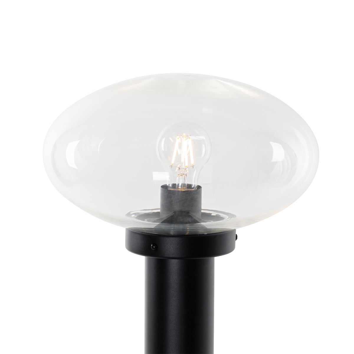 Moderne zwarte buitenpaal 100 cm - Elly