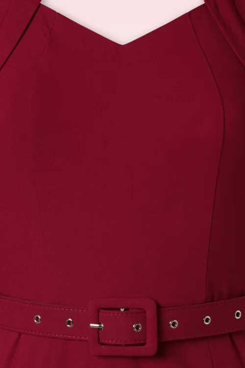 Vixen Diamond neck bodycon jurk in rood