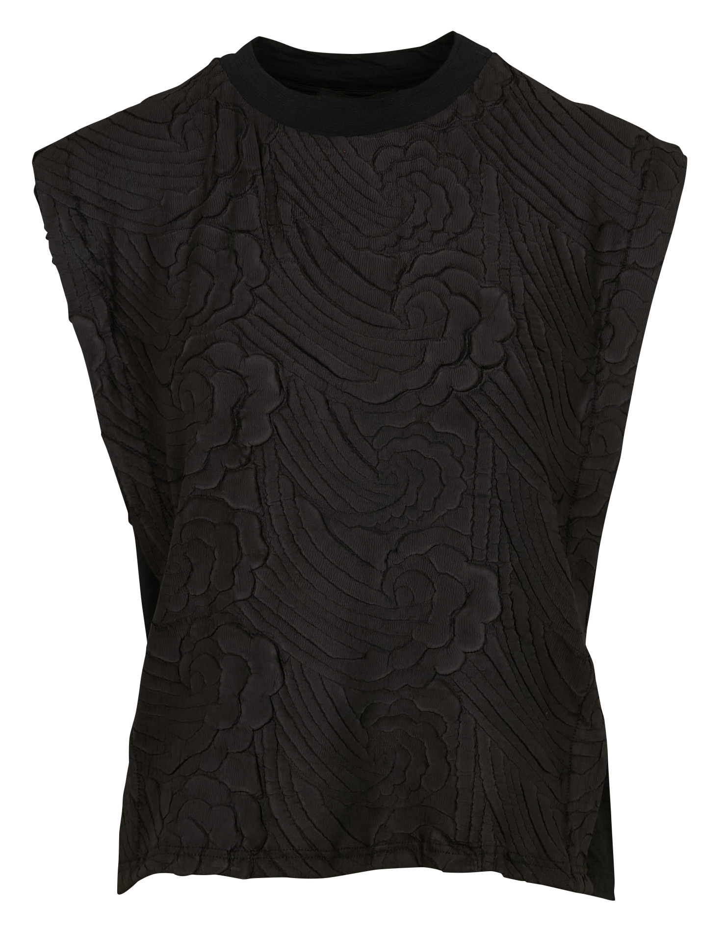 Tee-shirt droit col rond | Noir