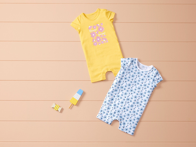 2 baby playsuits