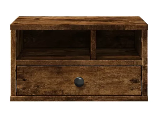 Support d'imprimante chêne fumé 40x32x22,5 cm bois d'ingénierie