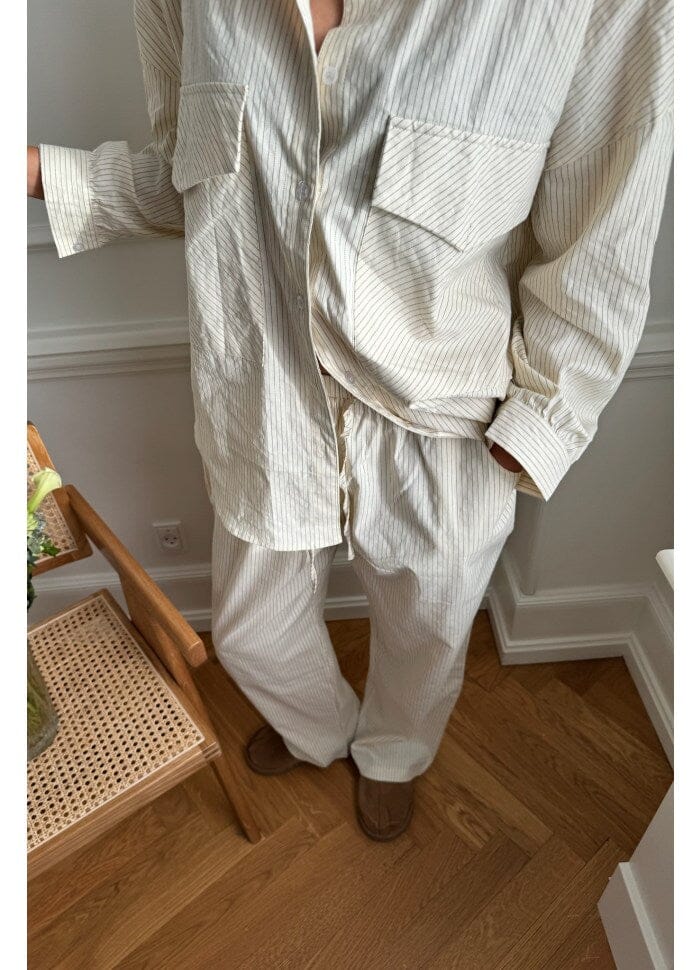 BYIC Theldaic Shirt cbs cream black stripe