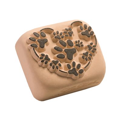 LaDot - Pierre pour tatouage éphémère - en céramique - taille L (4 x 5 cm) - empreintes de chat