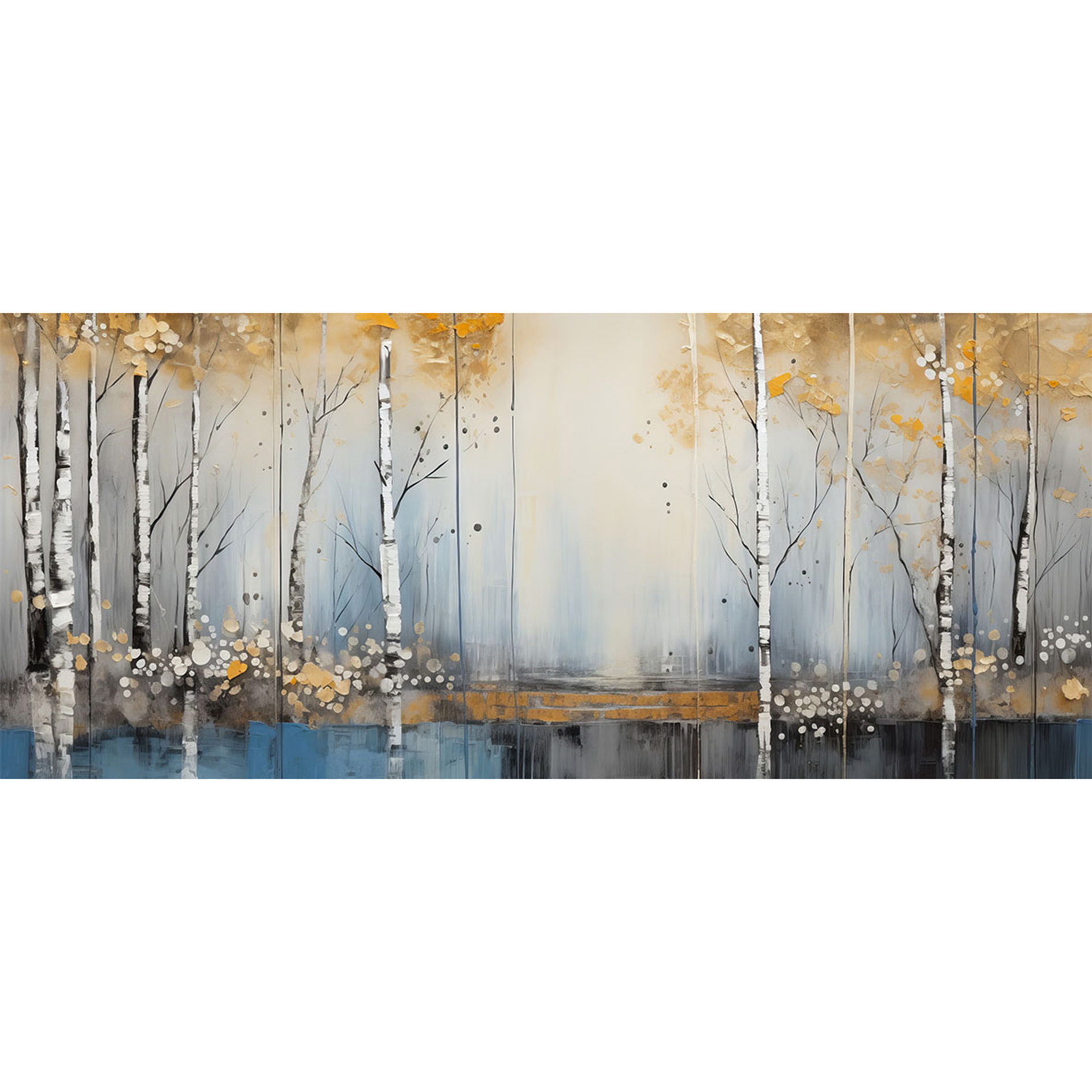Keilrahmenbild WALDLANDSCHAFT - 140x60 cm