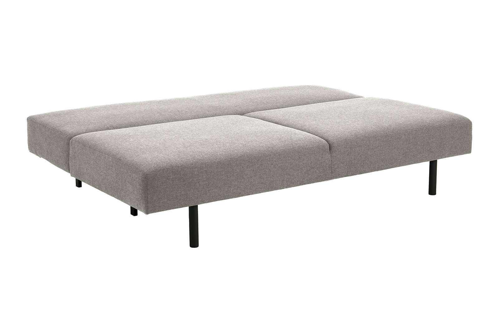 Malling sovesofa Tekstil Spirit lys grå og med sorte stål ben