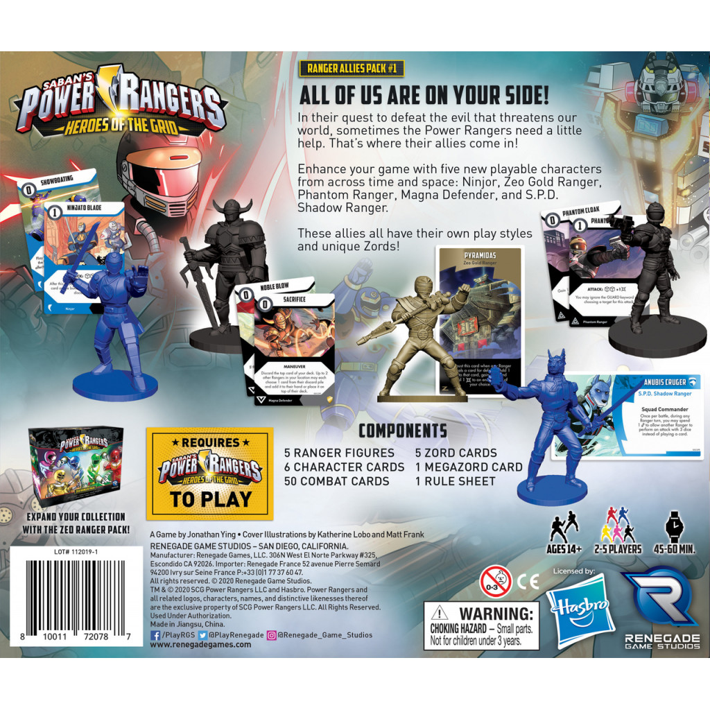 Power Rangers : Heroes of the Grid - Ranger Allies Pack 1