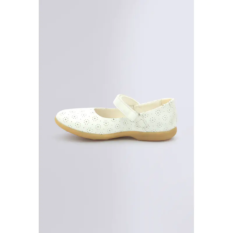 AMBELLIE BLANC PERFO BABIES Cuir Fille