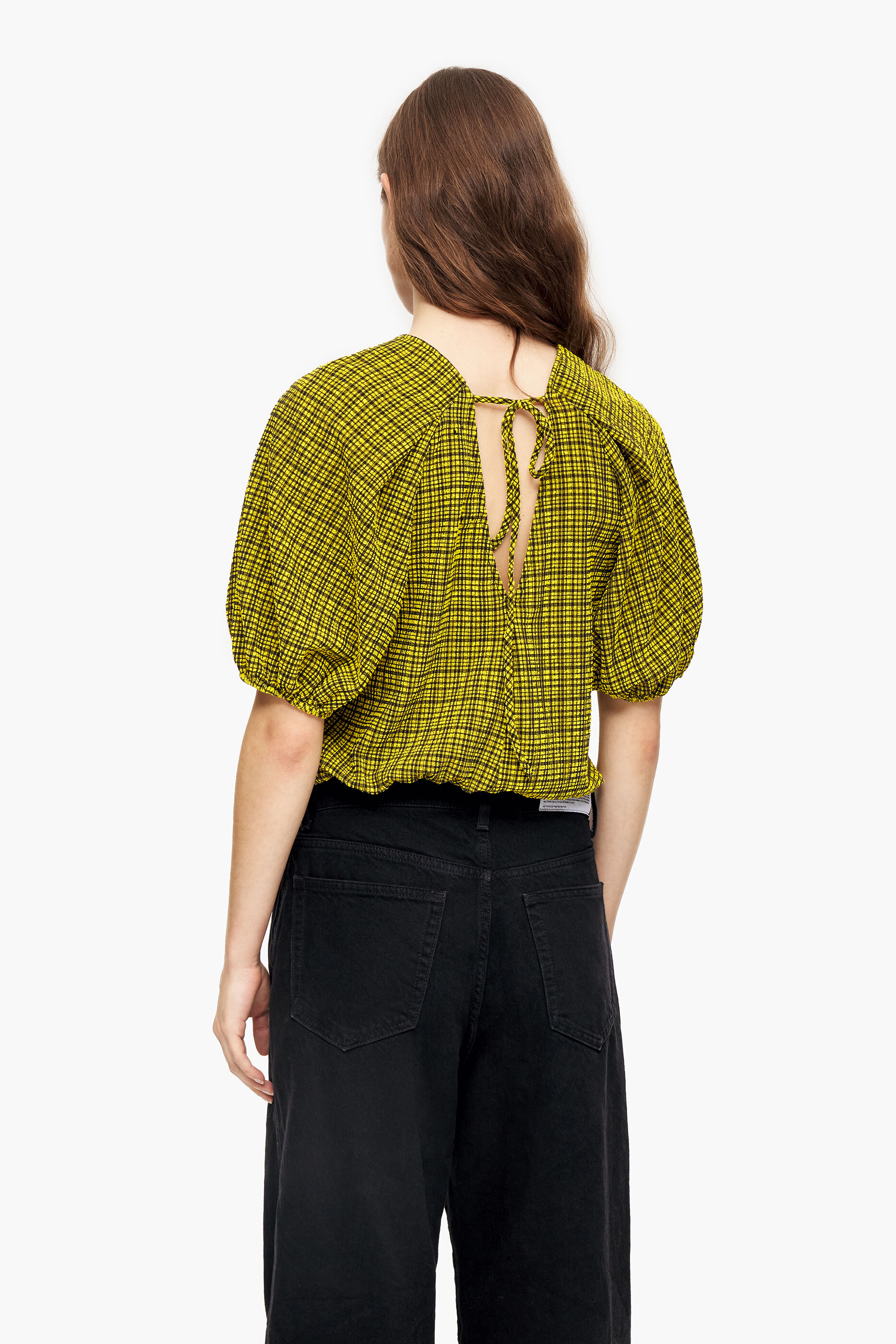 Blusa xadrez amarela