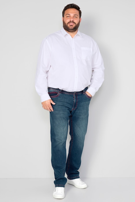 Boston Park Jeans, Bauchfit, farbige Nähte, 5-Pocket, bis Gr. 41