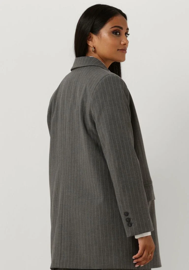 SELECTED FEMME grijze selected femme blazer slfmyla ls relax blazer mgm stripe noos