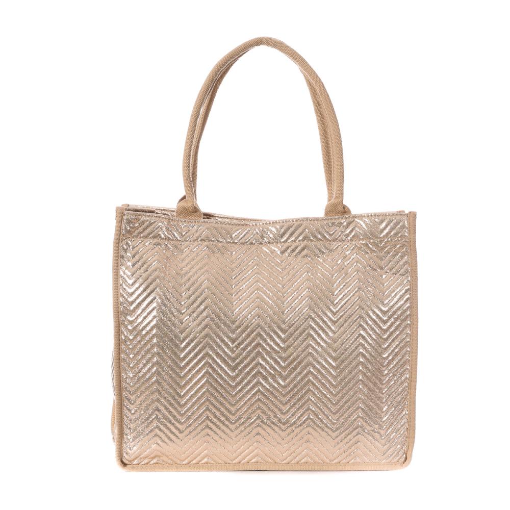 Stella Green Sac Fourre Tout Doré Femme Stella Green Chevron