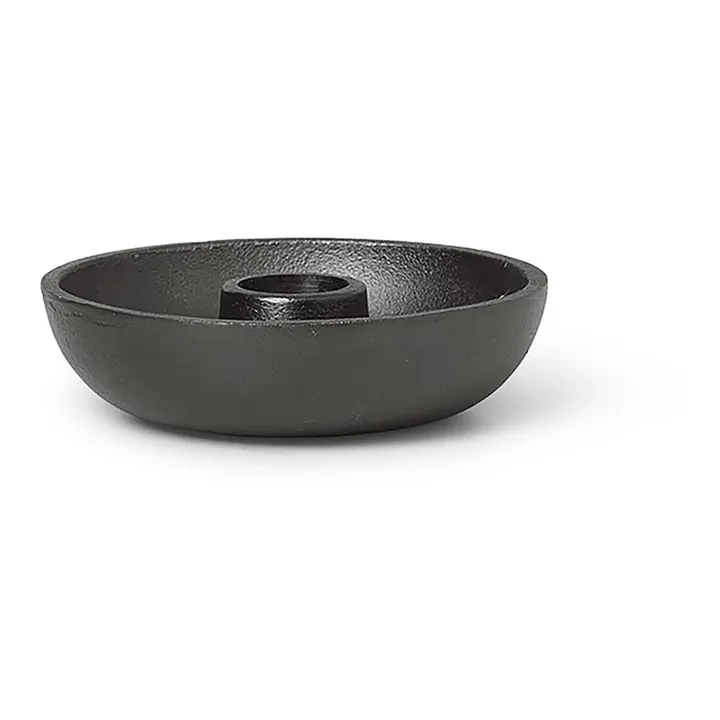 Ferm Living Bougeoir Bowl en aluminium recyclé | Noir