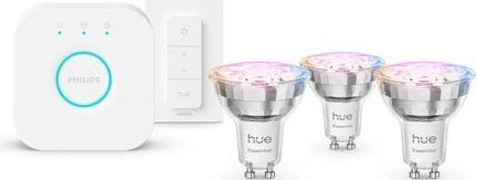 Philips - Hue Essential GU10 Starterkit - Slimme Lamp - Met Hue Bridge en Dimmer Switch