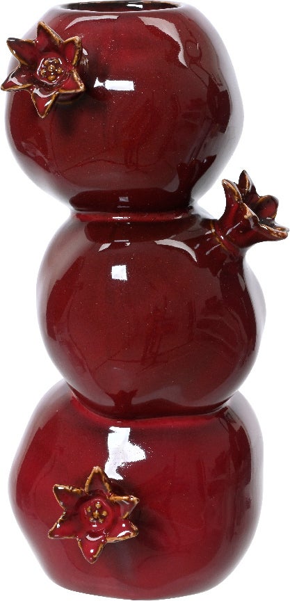 Decoris vaas Pomegranate rood 11,6 x 12 x 23,5 cm