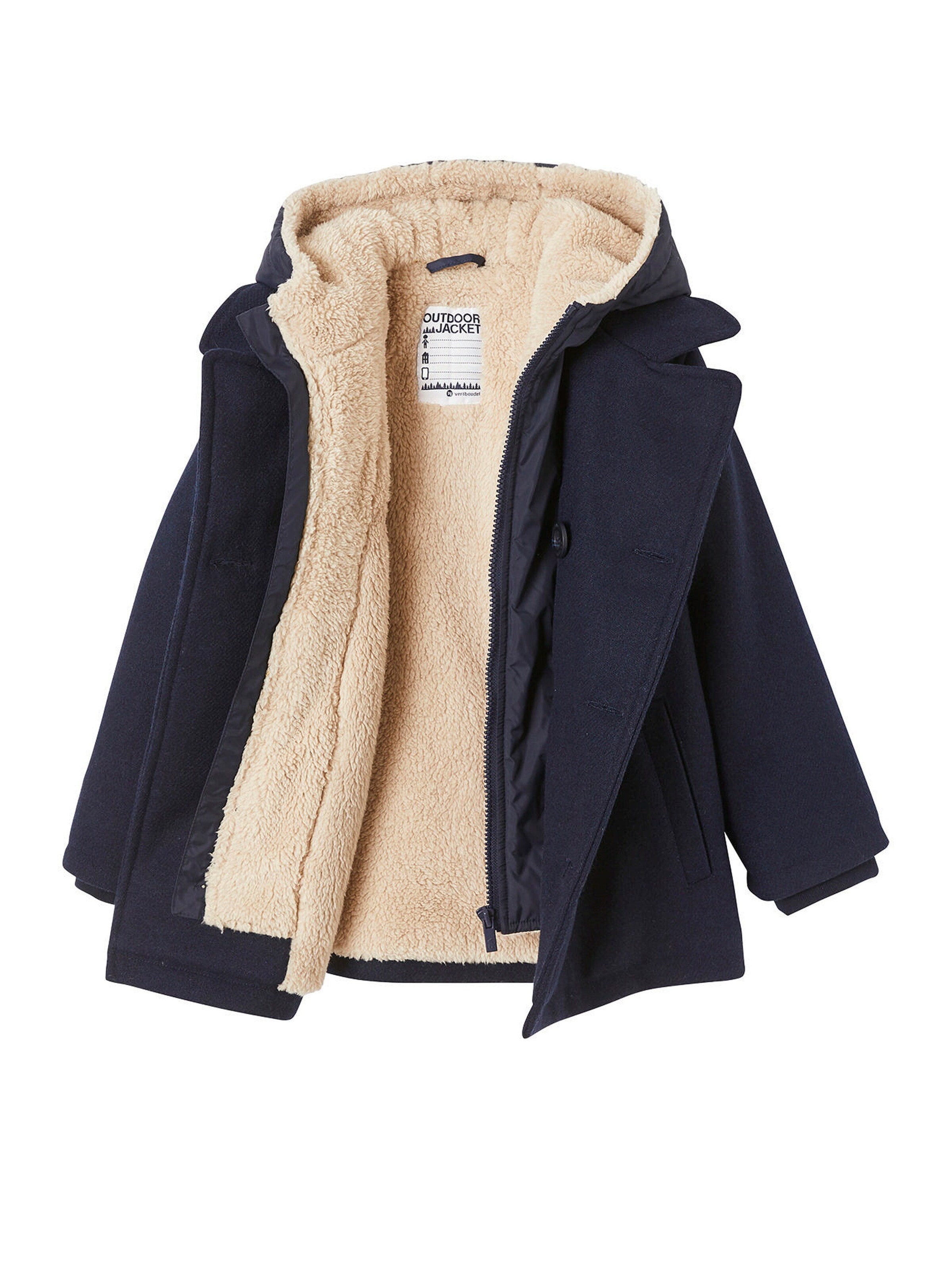 Vertbaudet Gefütterte Jungen Cabanjacke mit Recycling-Polyester nachtblau