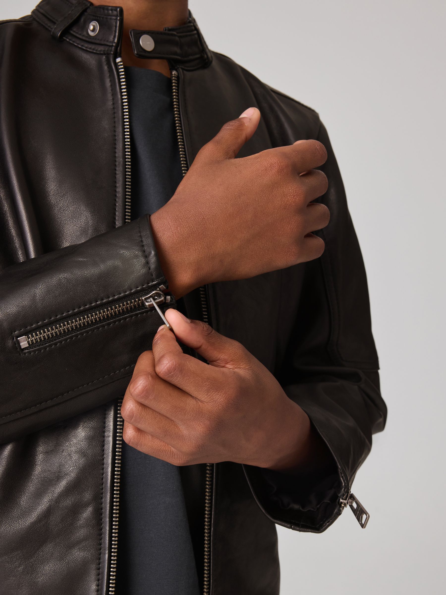 smALLSAINTS Cora Genuine Leather Jacket