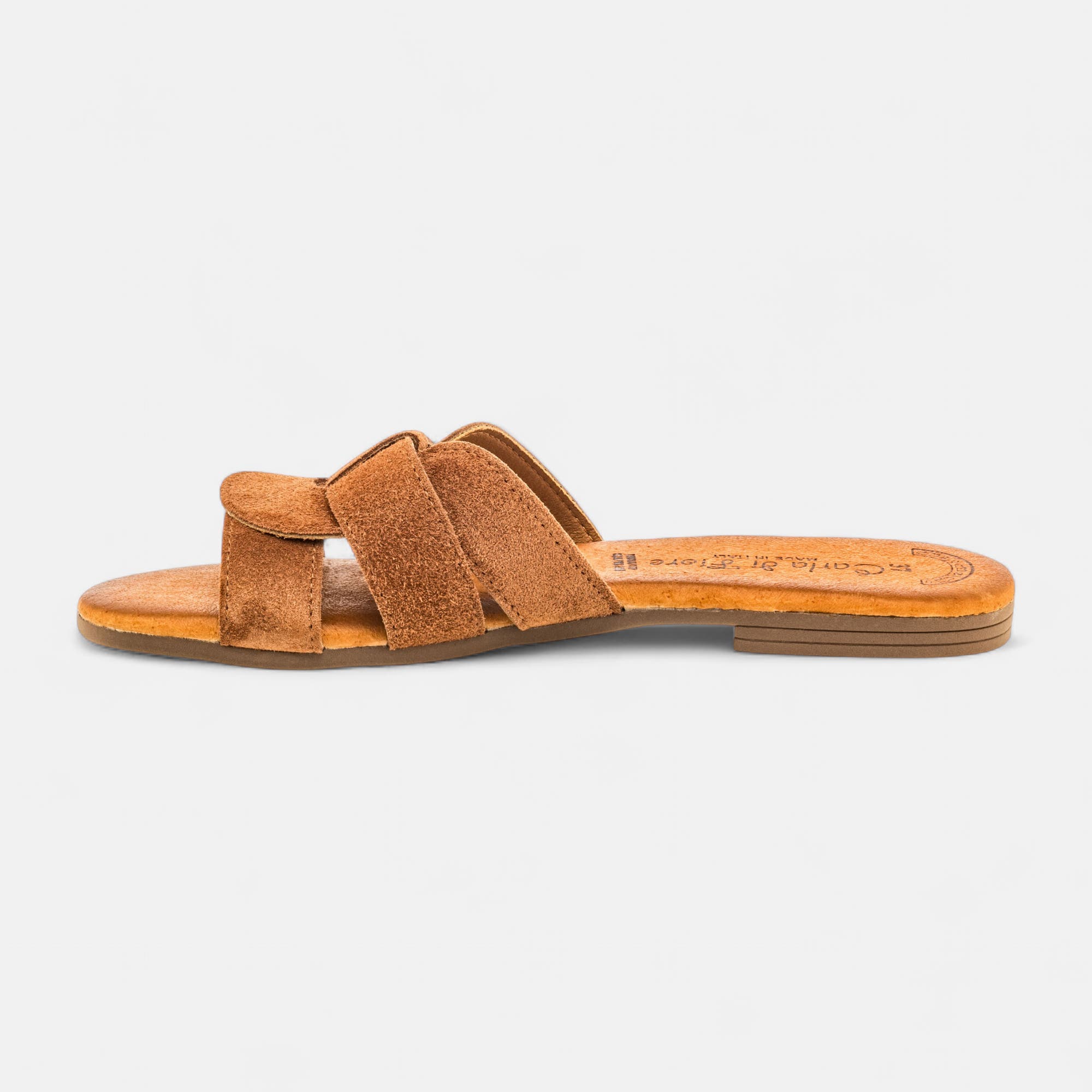 Mules Femme en cuir marron