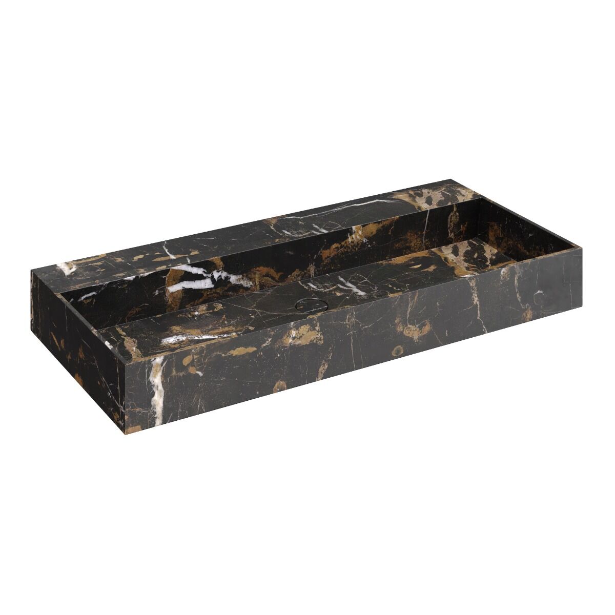 Fontana Portoro Gold badkamermeubel mat wit 100cm zonder kraangat