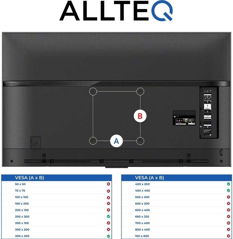Kantelbare TV beugel - Max. gewicht: 35 kg - 32 t/m 55 inch - Allteq
