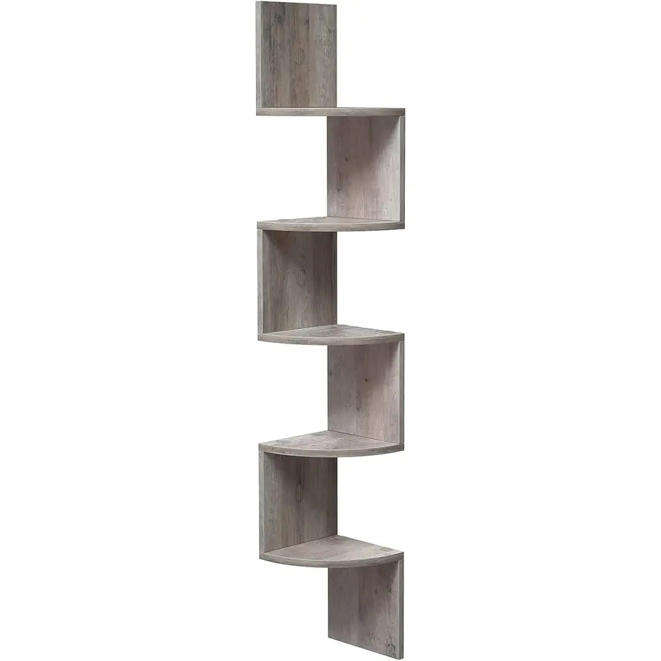 Dok Home hoekplank - wandplank - 5 planken - grijs