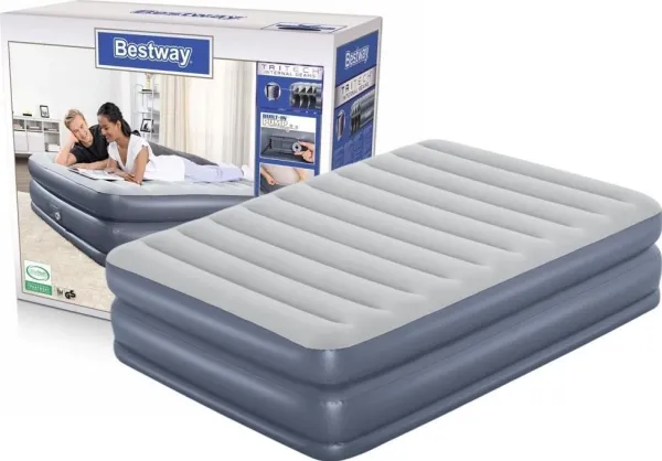 Bestway 67925, Dobbelt madras, Queen size, Rektandel, Indendørs, Indbygget luftpumpe