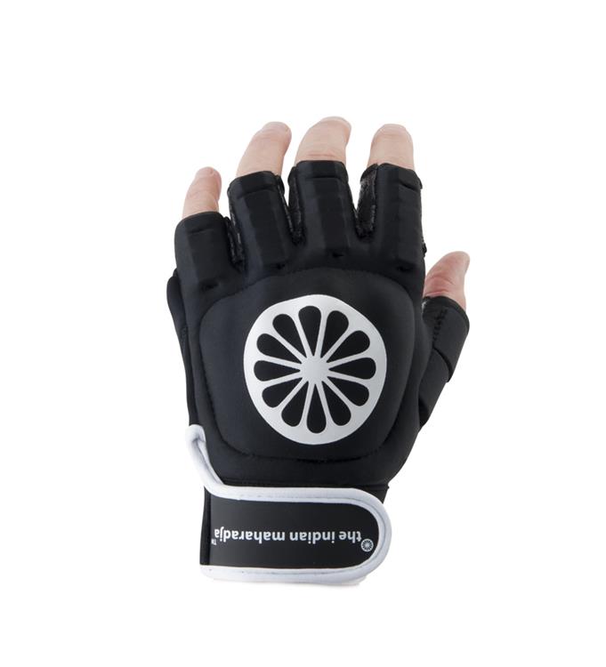 The Indian Maharadja Glove shell half finger (left)-black Hockeyhandschoen