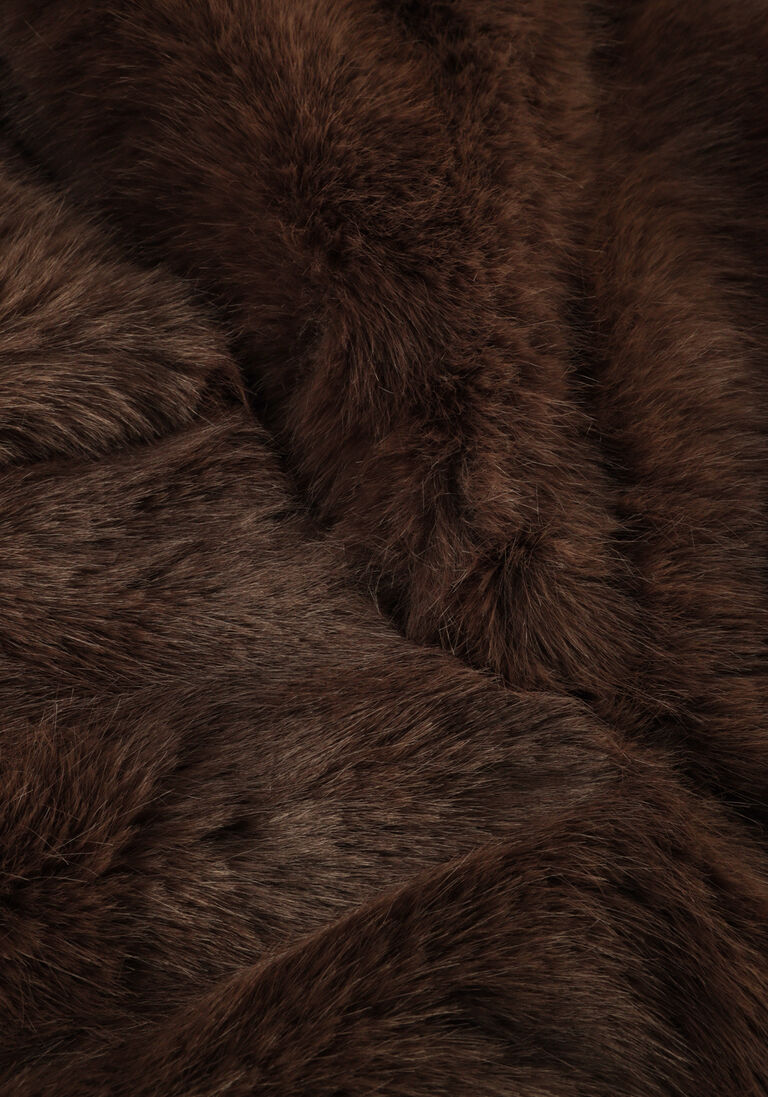 bruine alter ego faux fur jas novi