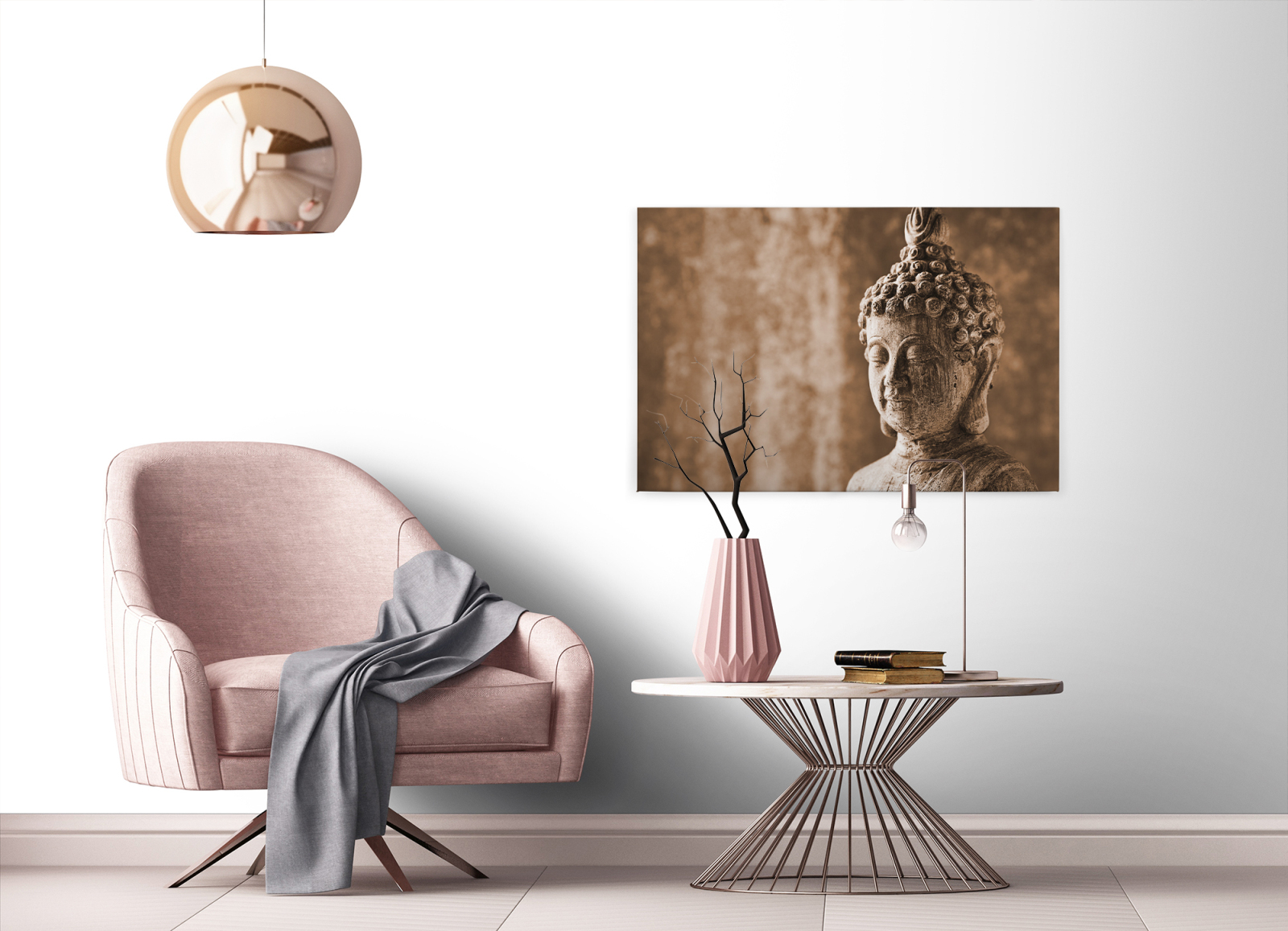 Leinwandbild ASIEN - beige - 90x60 cm