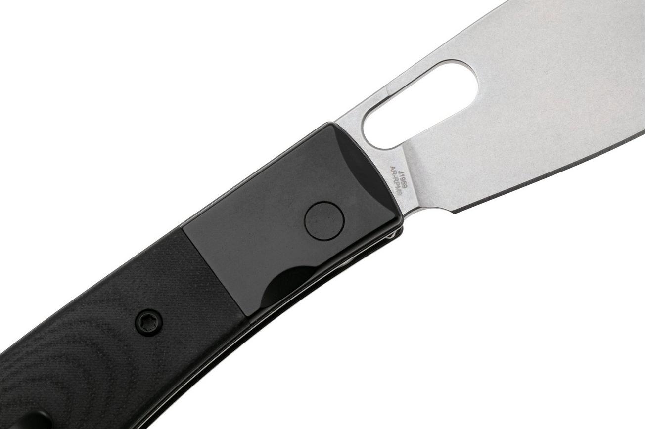 CJRB Sasaya J1959-BK Stonewashed AR-RPM9, Black G10 Steel Bolsters, zakmes