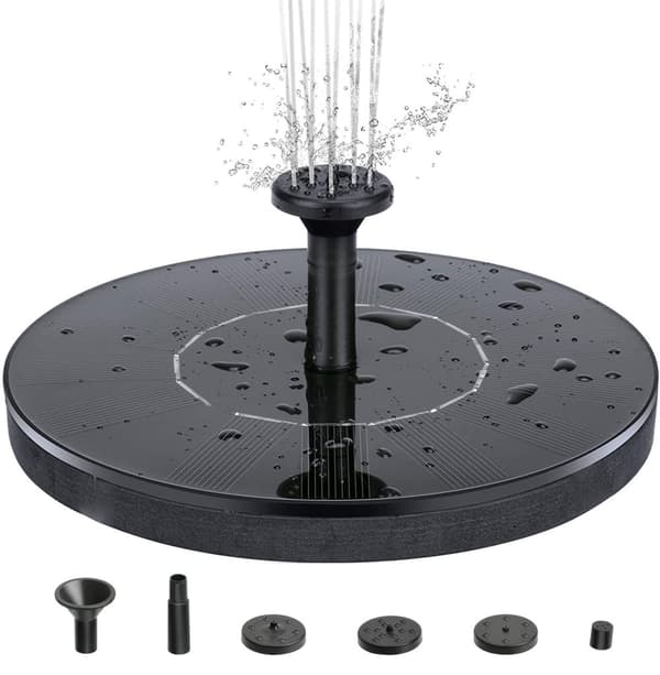INF Vannfontene solcelledrevet 13 cm, sort