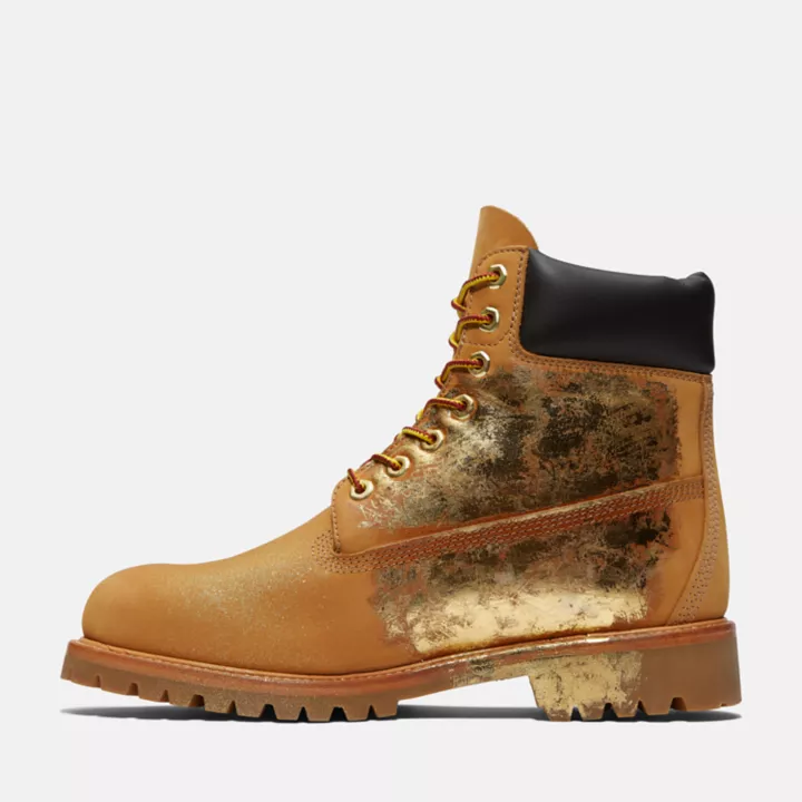Bottine taggée Jimmy Choo x Timberland pour homme en jaune