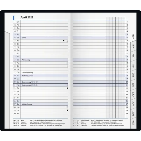 BRUNNEN Taschenkalender Mod. 753 '25 | A6, Kunststoff, petrol