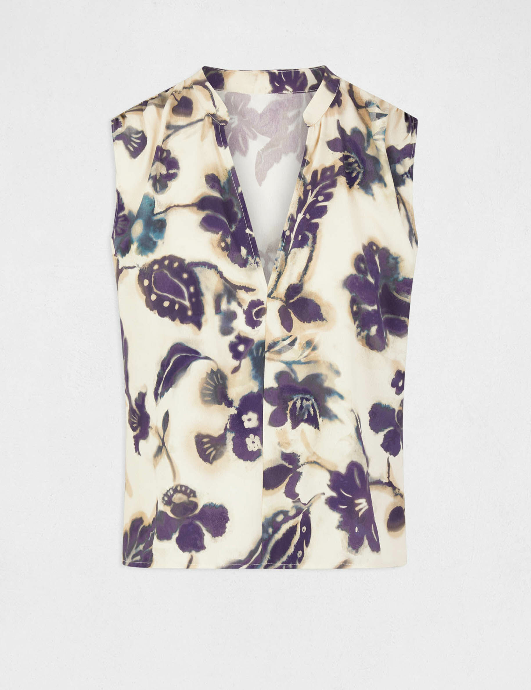 Blouse sans manches imprimé floral multico femme - multico