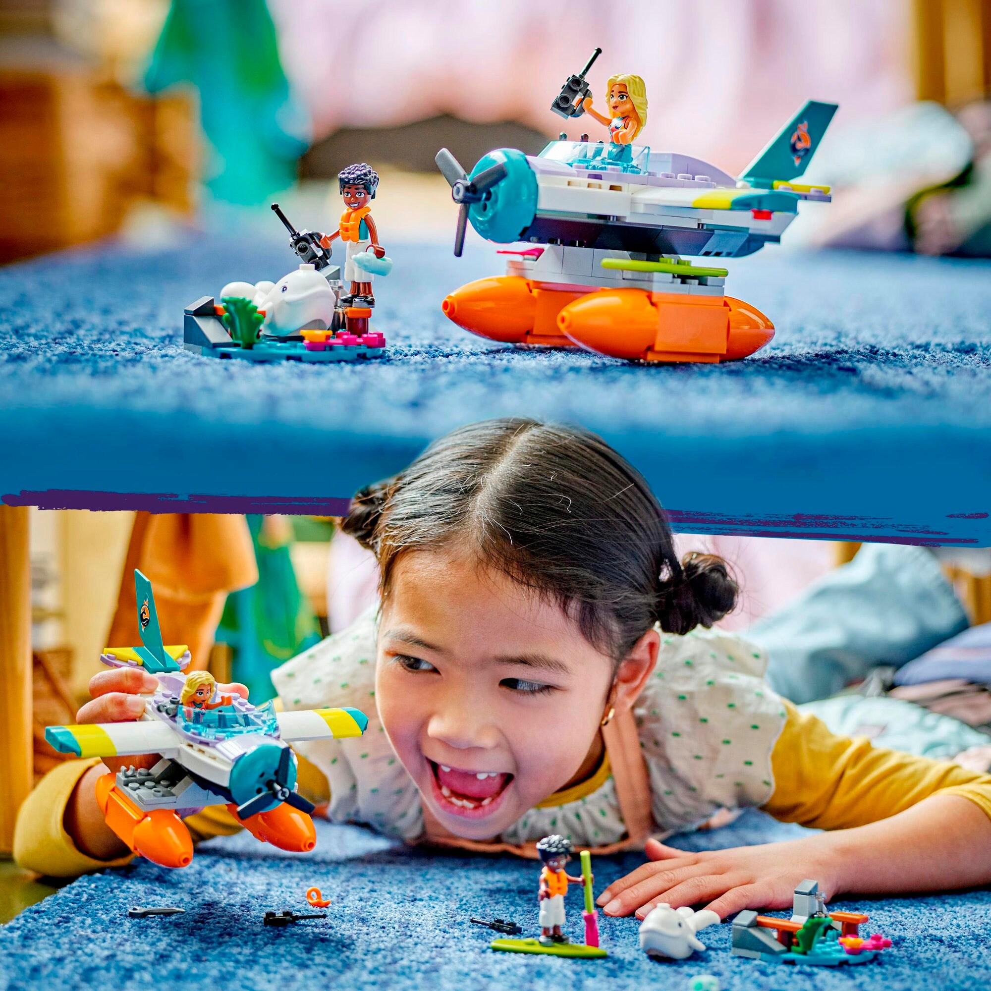 LEGO Konstruktionsspielzeug Friends Seerettungsflugzeug