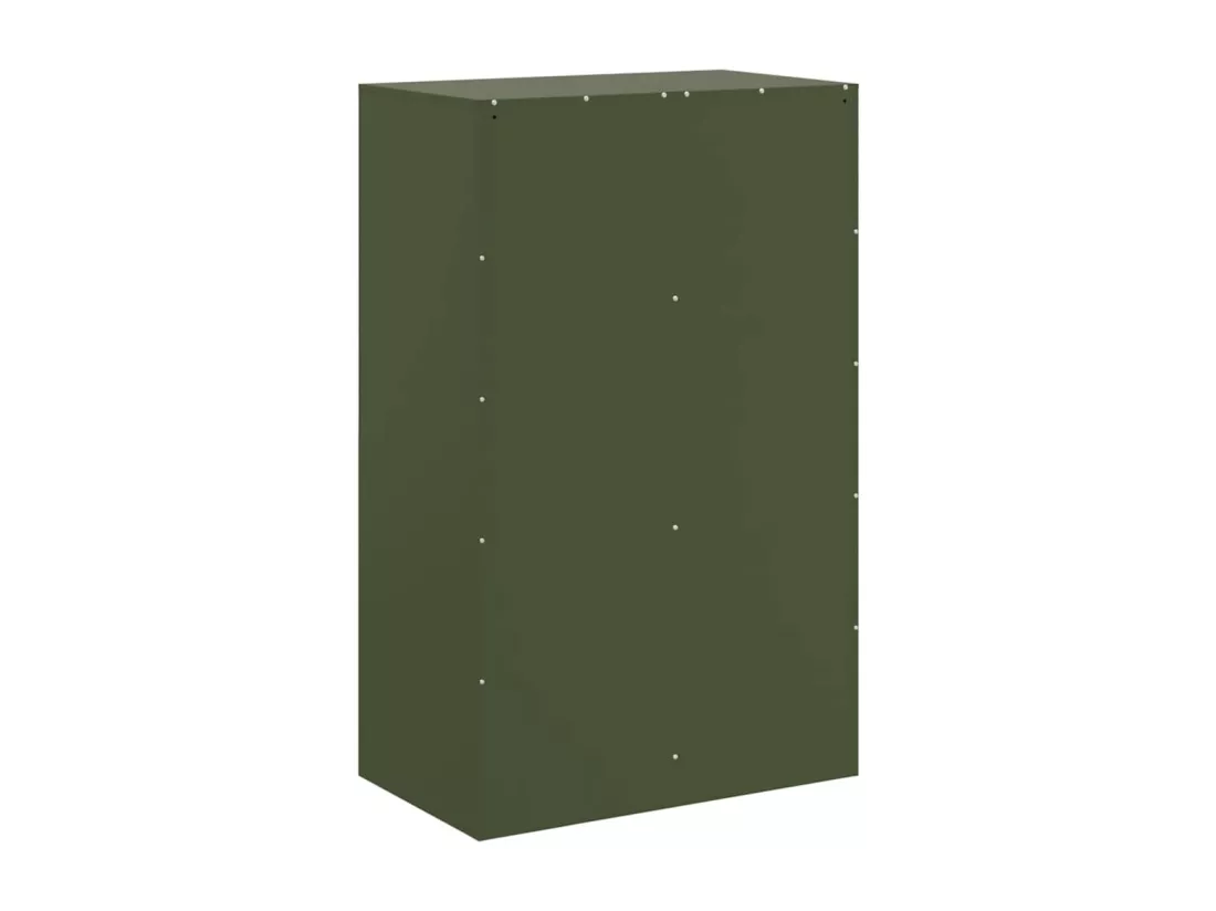 Buffet vert olive 67x39x107 cm acier