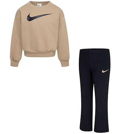 Nike Sweats?t - Sweatshirt/Leggings - Brun/Sort
