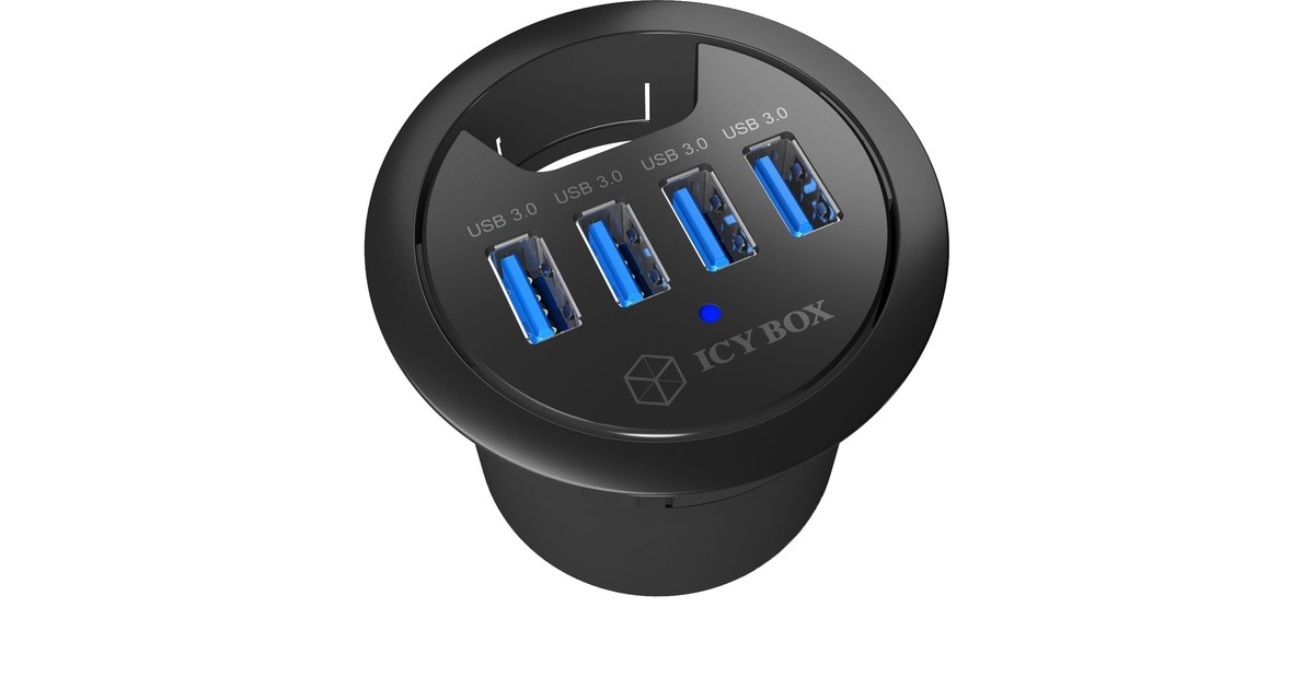 ICY BOXIB-Hub1403 usb-hub  (Zwart, 4x USB 3.0)