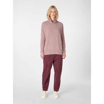 Damen-Strickpullover gesprenkelt, Rosé